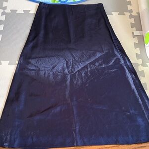 Babaton Midnight Blue Satin Skirt
